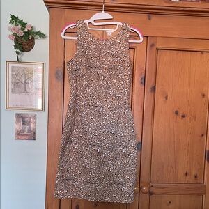 J. Crew Tan and Black Animal Print  Dress